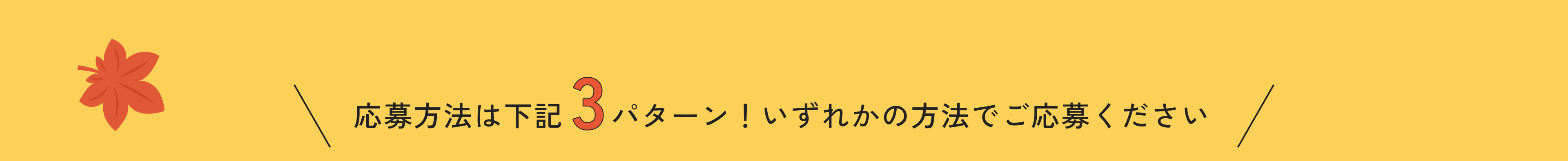 応募方法は3パターン