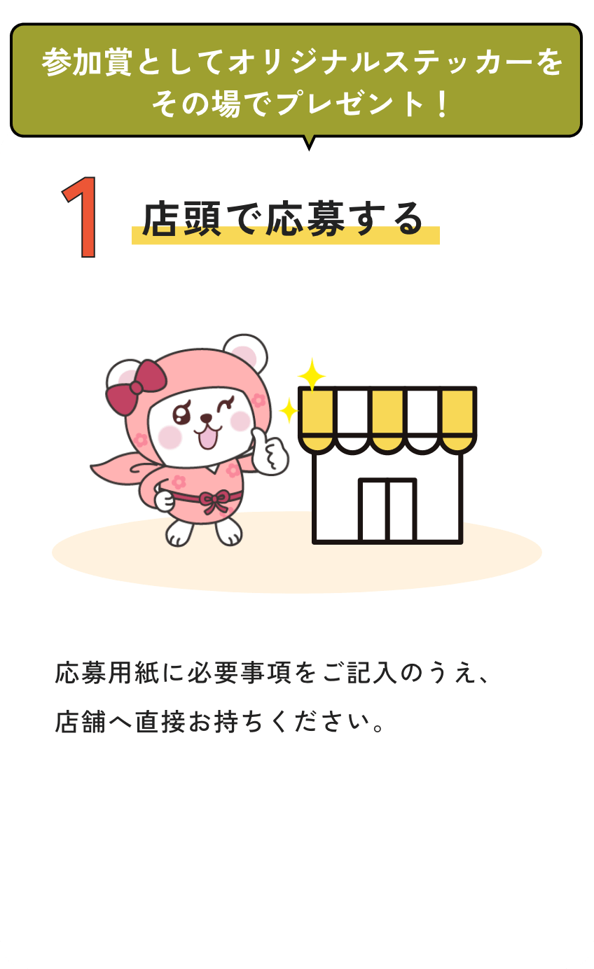 店頭で応募する