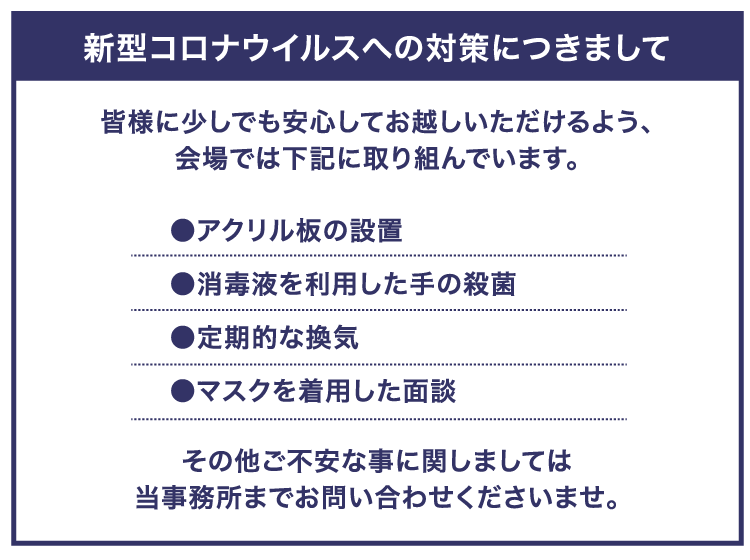 新型コロナウイルスへの対策につきまして